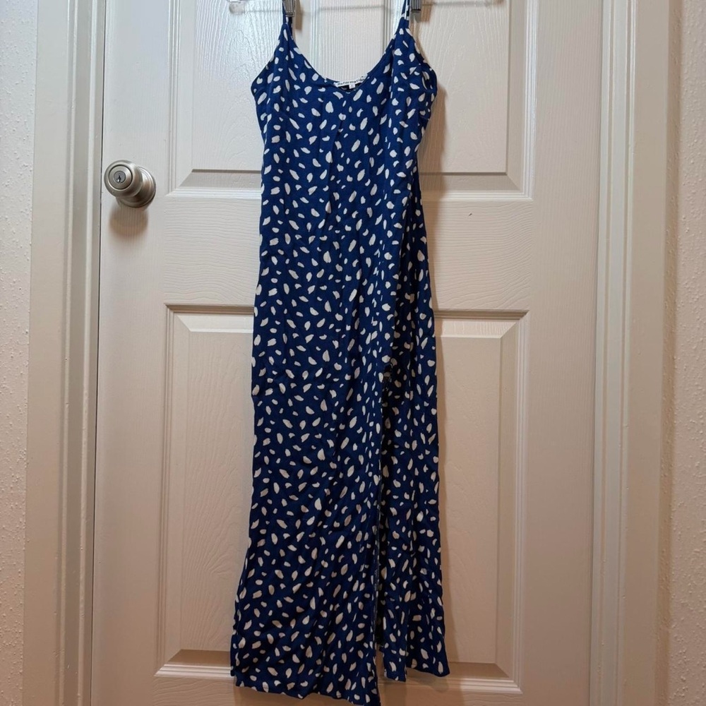 Reformation Crimini Blue Midi Dress With Slit Size 0 - Picture 4 of 8